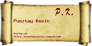 Pusztay Kevin névjegykártya